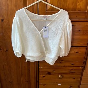 Guess SS Lara Puff SLV Top